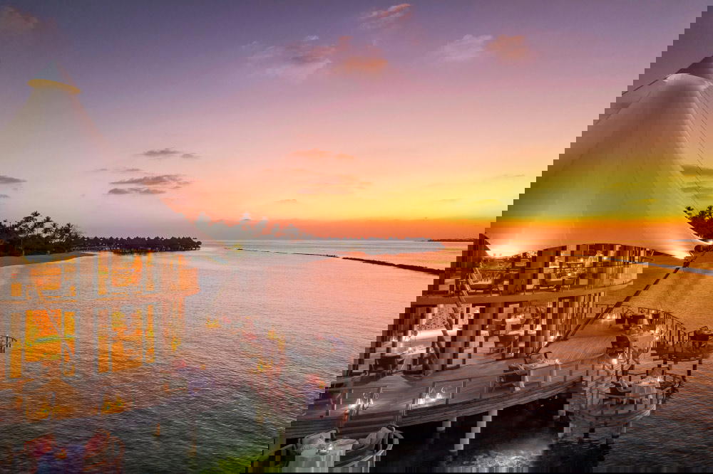 The two-storey Zeytoun boasts floor-to-ceiling windows and is positioned over the lagoon (Credit: The Nautilus Maldives)