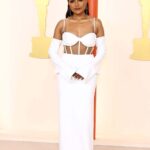 Wearing Vera Wang (Credit: Getty Images)