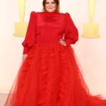 Wearing Christian Siriano (Credit: Getty Images)