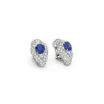 Serpenti Sapphire Embrace earrings in white gold with diamonds and sapphires (Credit: Bulgari)