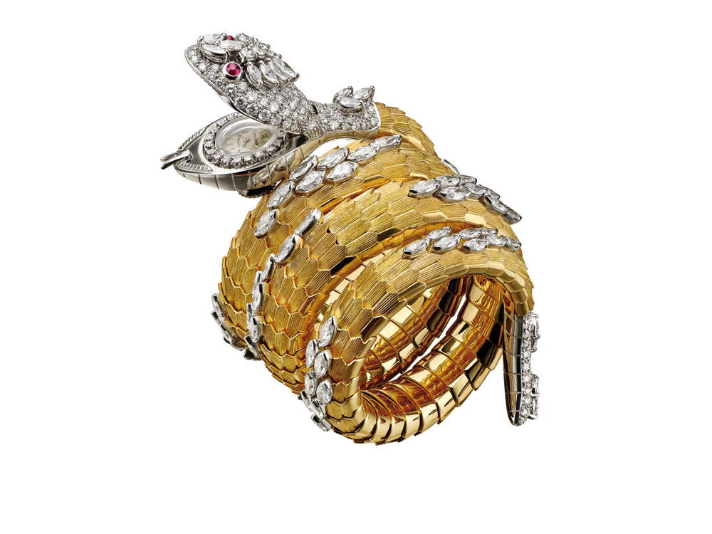 A Bulgari Serpenti secret watch from the Heritage collection bearing a Jaeger-LeCoultre movement (Credit: Bulgari)