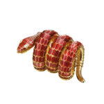 Serpenti watch from the Heritage Collection in gold and enamel (Credit: Bulgari)