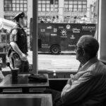 This man finished his lunch at the delicatessen and looked out the window the entire time I was there (Credit: Lionel Leo)