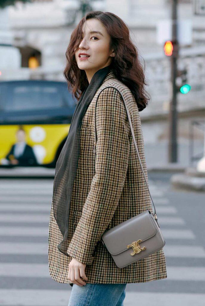 Chinese actress Jia Song with the Classique Triomphe bag in calfskin
