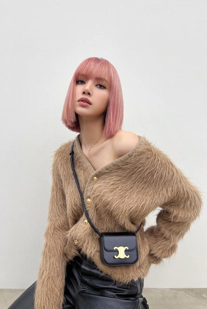 Lisa with the Mini Triomphe in calfskin