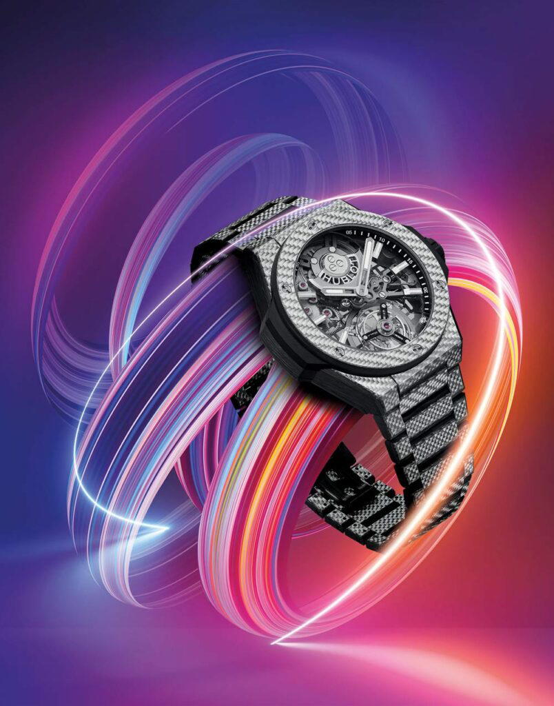 Big Bang Integrated Tourbillon Full Carbon in carbon fibre and texalium (Digital Imaging: Clementinus Liem)