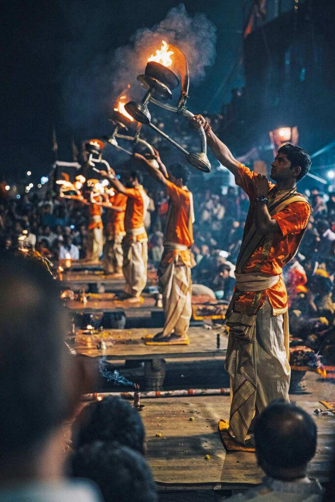The Ganga Arati evening prayers