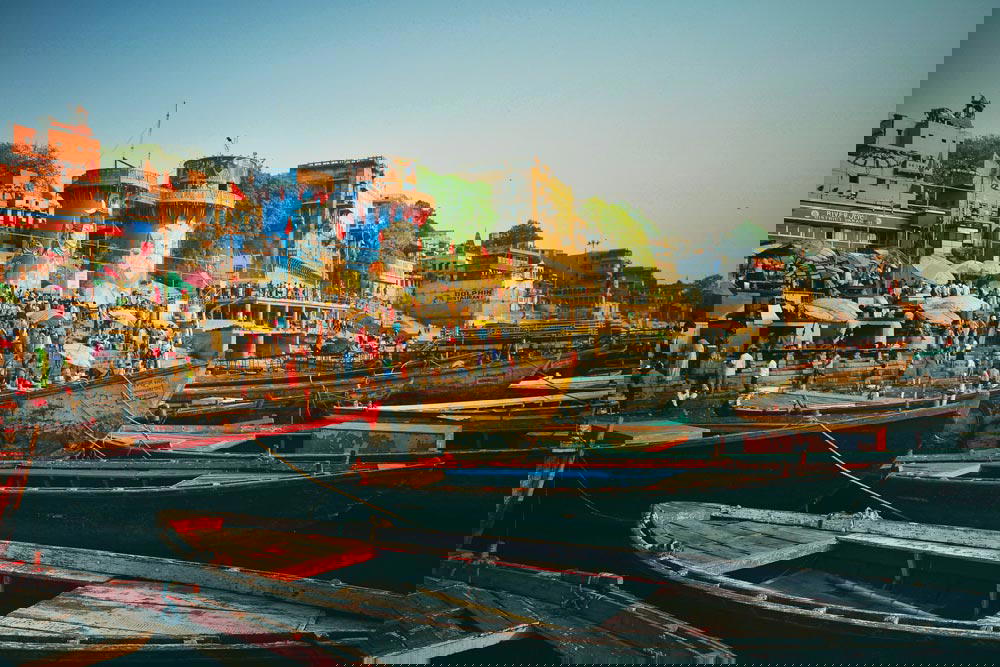 Varanasi is a hive of activity in the mornings, especially by the river