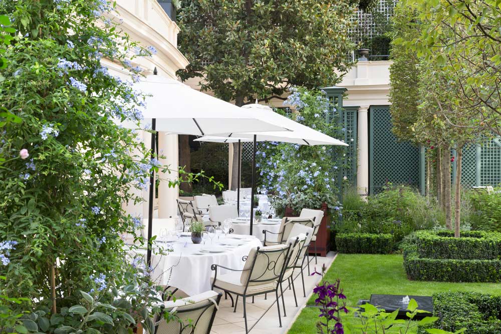 Dine in the garden in the warmer months (Credit: Le Bristol Paris)