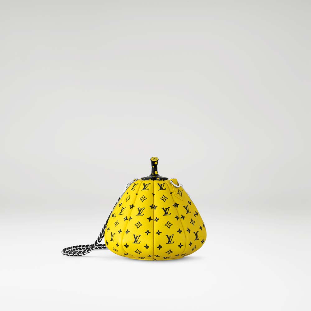 The Louis Vuitton x Yayoi Kusama Pumpkin Bag references a minaudière that was part of the original collaboration (Credit: Louis Vuitton)