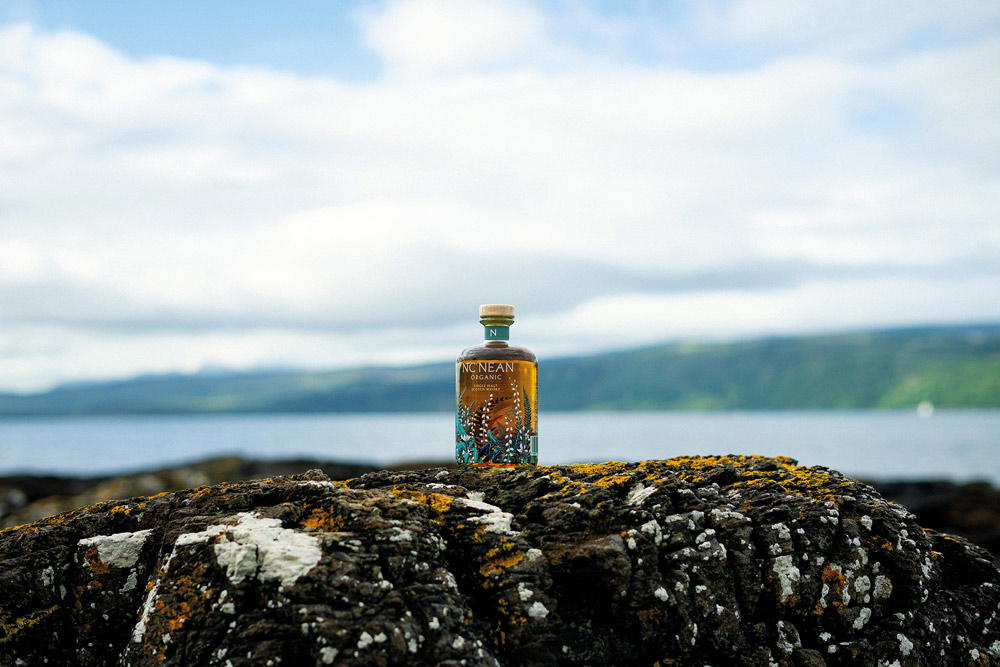 Nc’nean’s whisky bottles are made from 100 percent recycled glass
