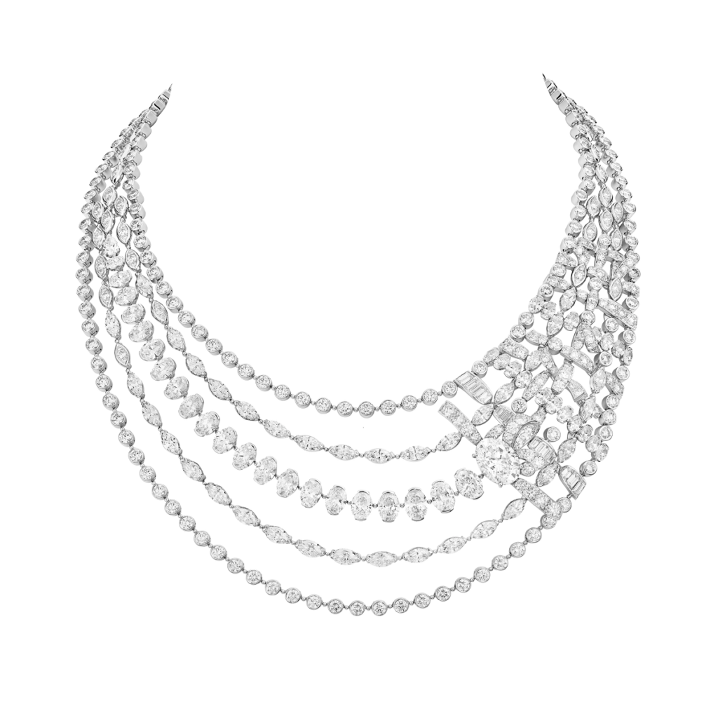 Tweed Mademoiselle necklace in white gold with diamonds (Credit: Chanel)