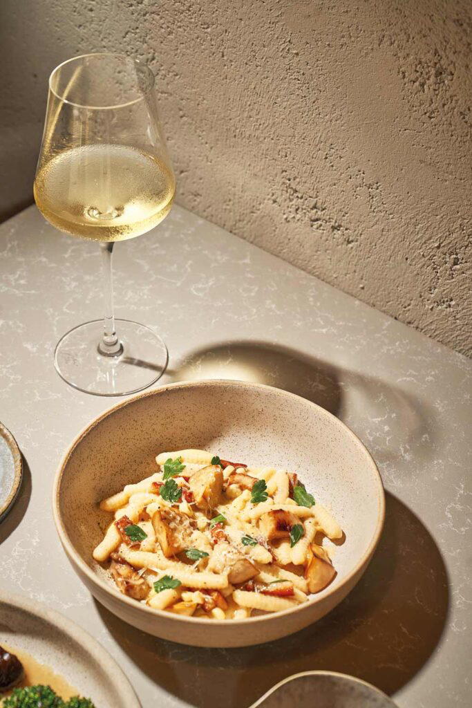 Cavatelli and wine (Credit: Humpback)