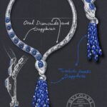 A sketch of the Mediterranean Sapphire Serpenti necklace (Credit: Bulgari)