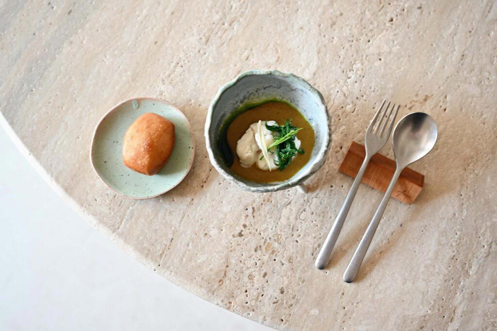 Blue swimmer crab with housemade mantou