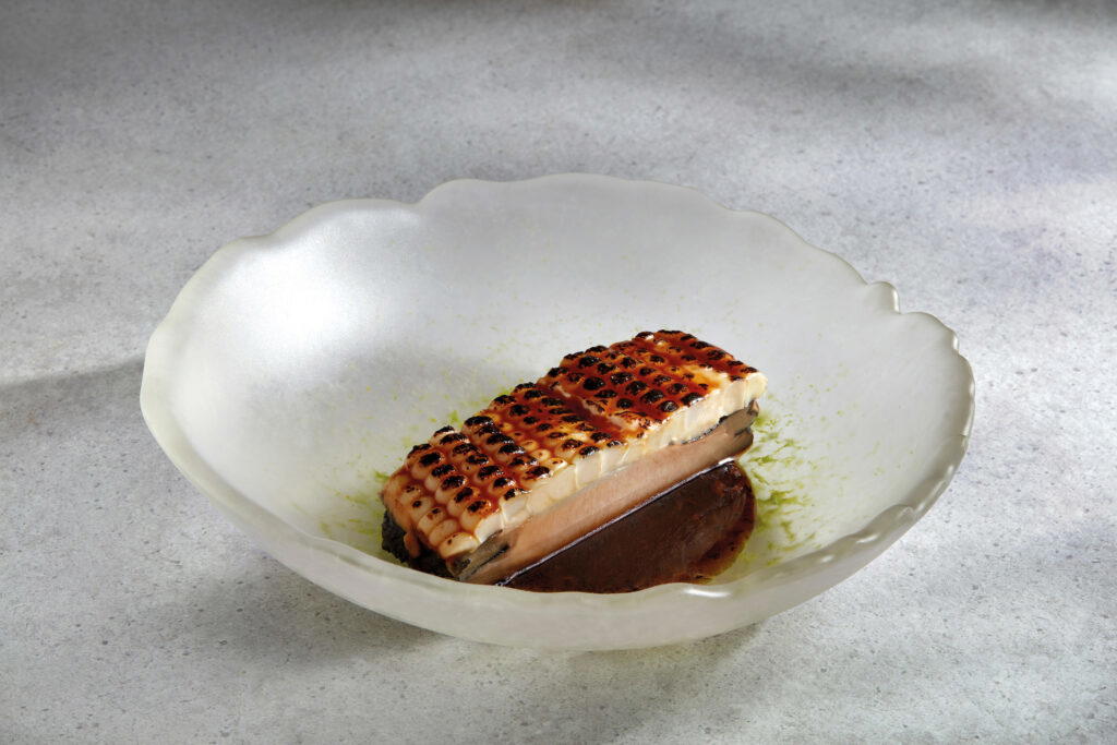 Abalone with Japanese corn and truffle
