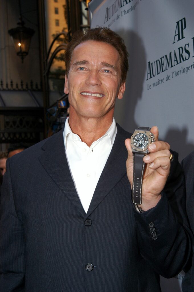 Arnold Schwarzenegger, the first celebrity to be associated with the brand, collaborated with Audemars Piguet on multiple watches (Credit: Audemars Piguet)