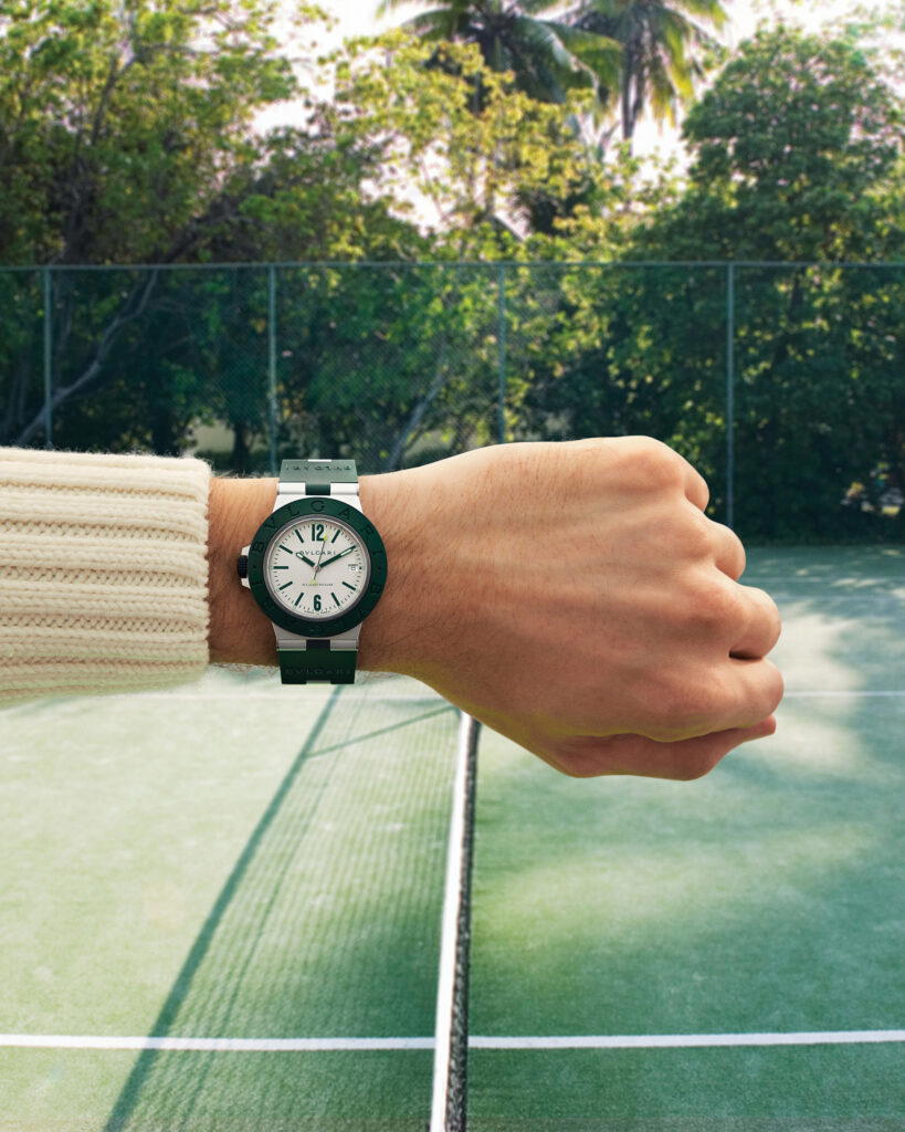 Bulgari Aluminium Match Point in DLC-coated aluminium and titanium