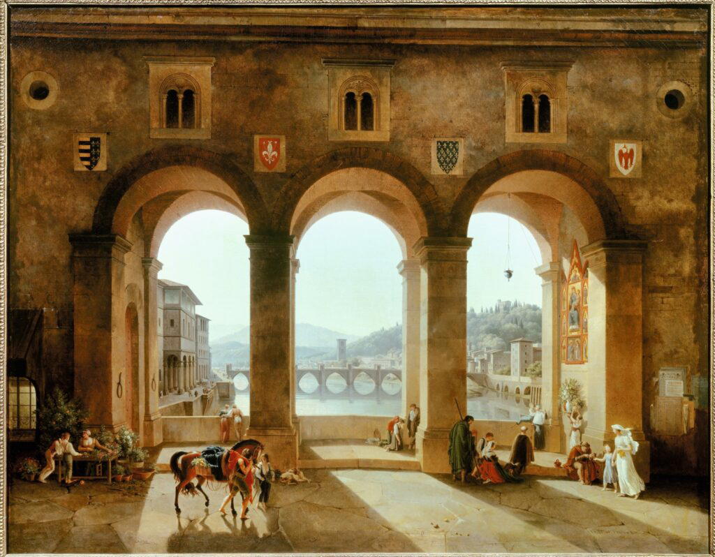 View of Florence, Ponte Vecchio, 1812, by Lancelot-Théodore Turpin de Crissé (Credit: Photo Josse / La Collection)