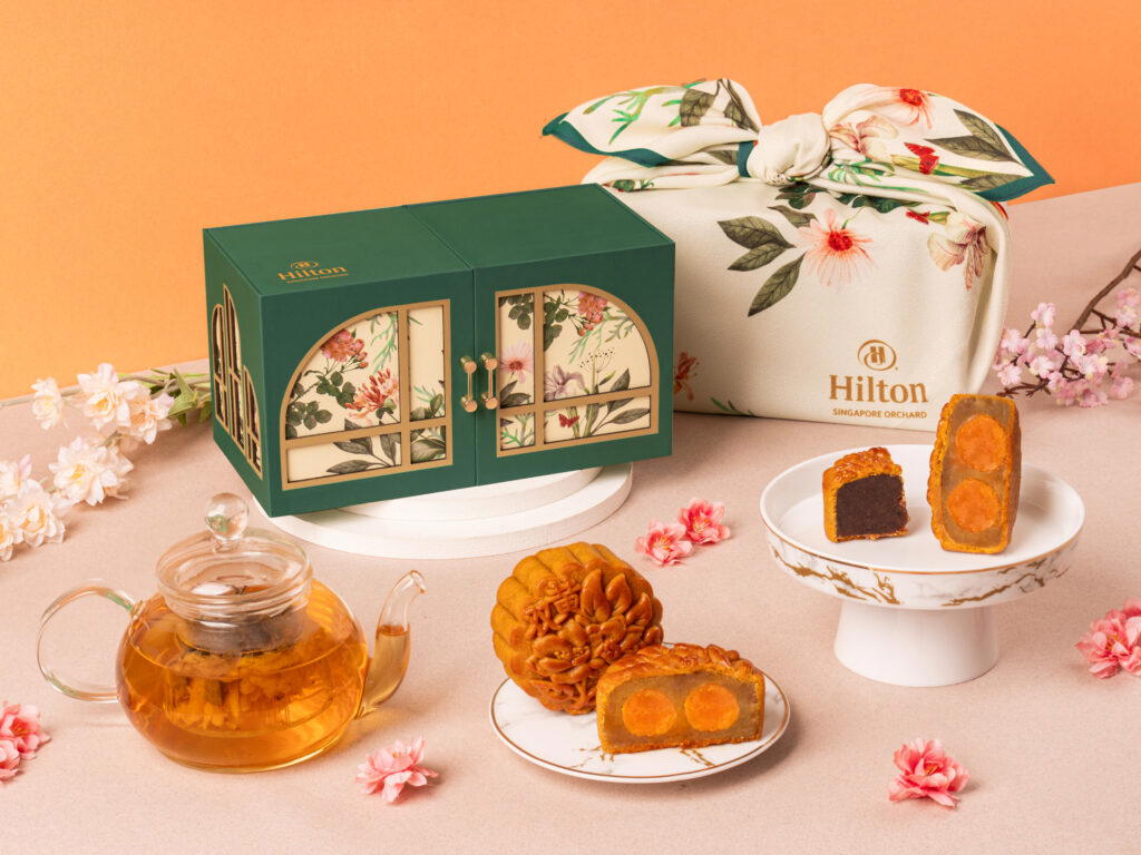 Matcha Black Sesame Mooncake from Hilton Singapore Orchard