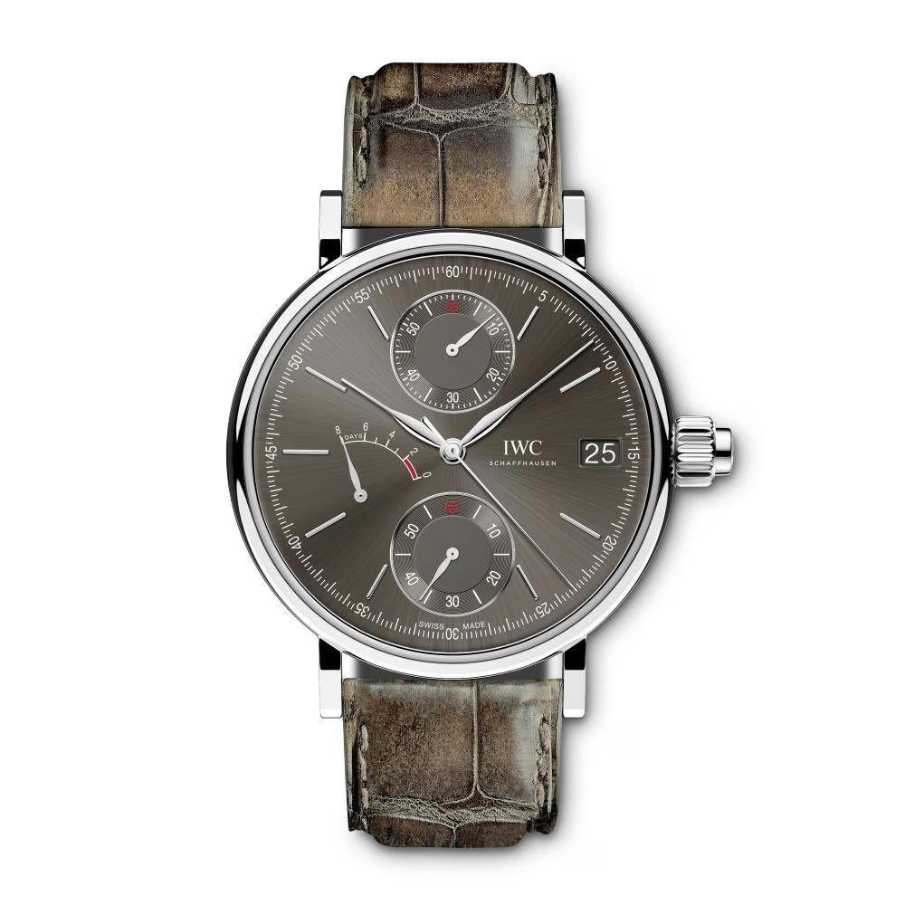 IW515103 Portofino Hand-Wound Monopusher: the first IWC monopusher chronograph. It is powered by the IWC-manufactured calibre 59360 (Credit: IWC)
