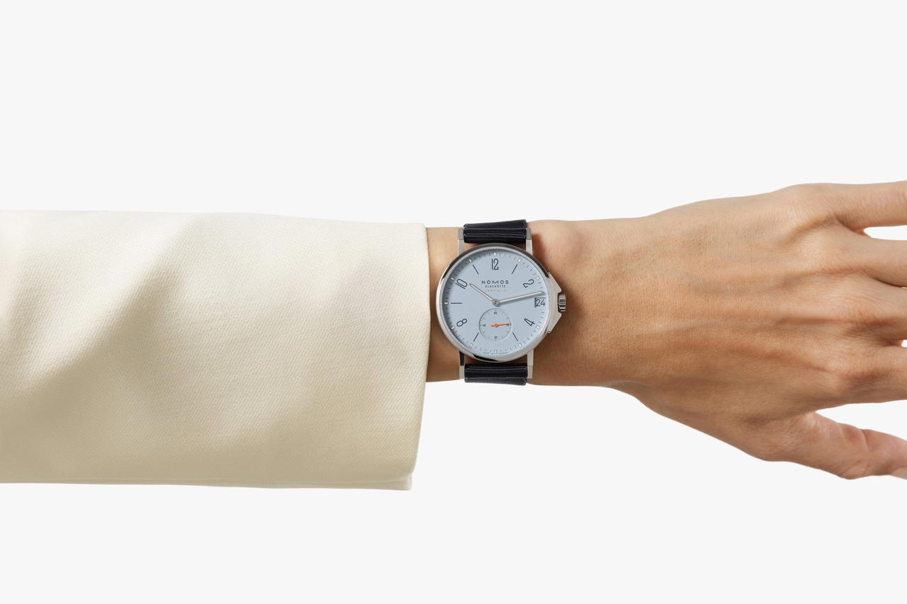 Ahoi Neomatic 38 Date Sky in stainless steel (Credit: Nomos Glashütte)