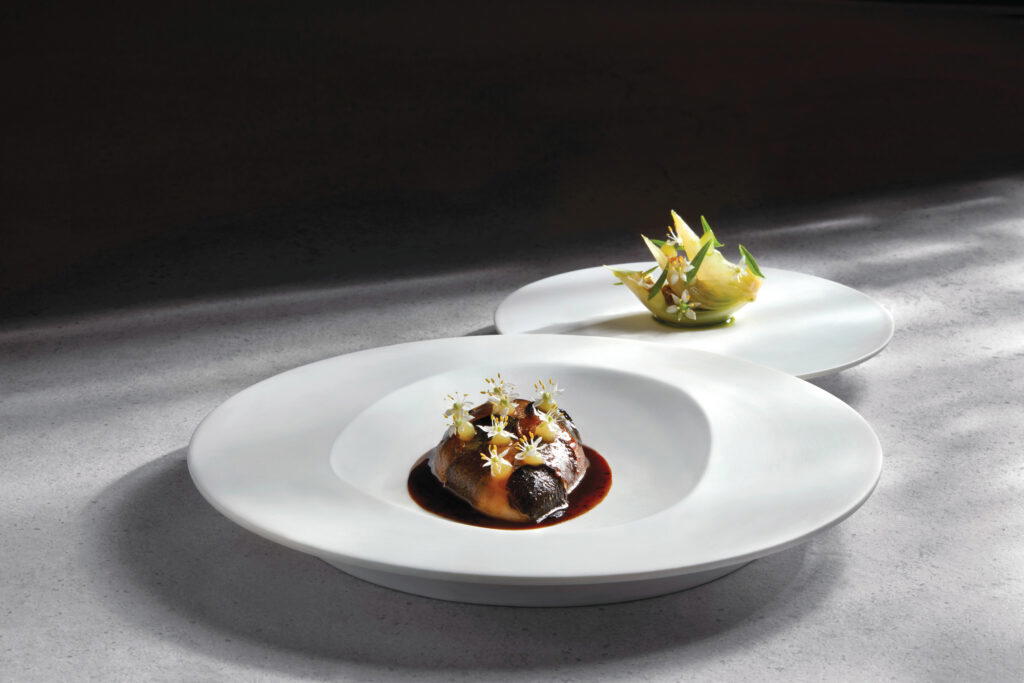 Pigeon with black truffle