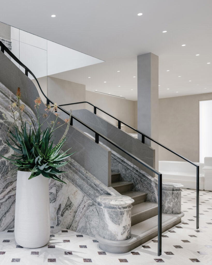 This Humid House’s Paris store interior within Palm Angels