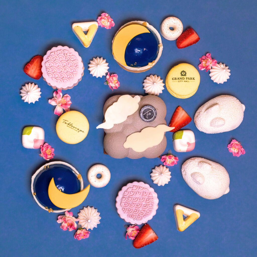 Grape Mousse Mooncake from Tablescape