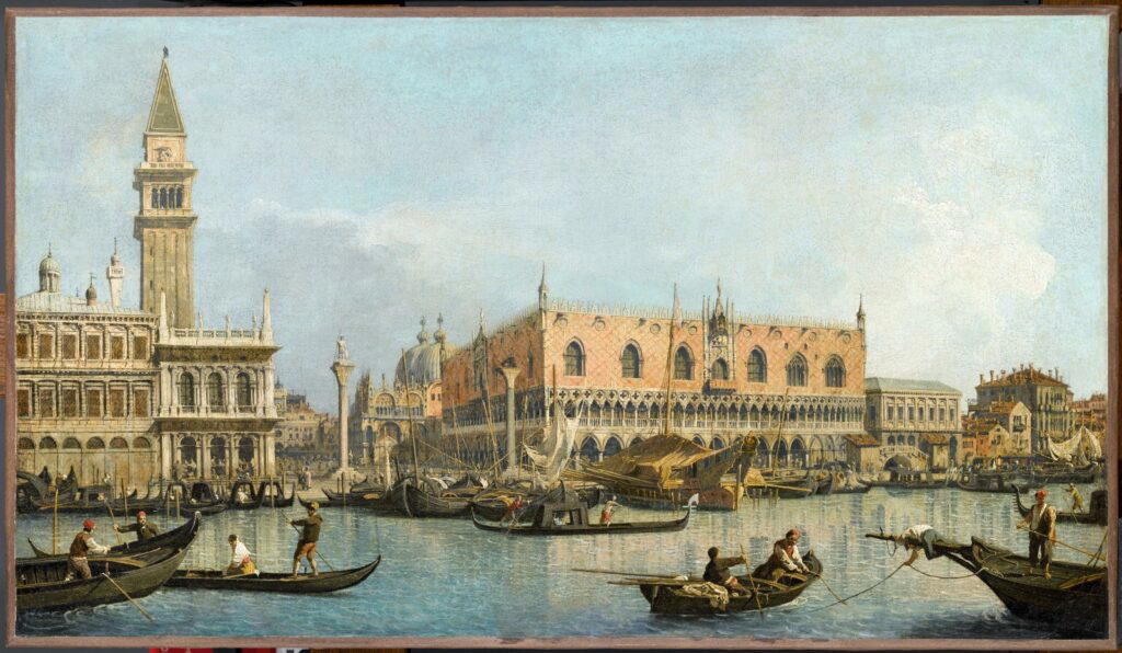 The Molo, Seen from the Bacino di San Marco, 1730-1755, by Antonio Canal (Credit: Musée du Louvre)