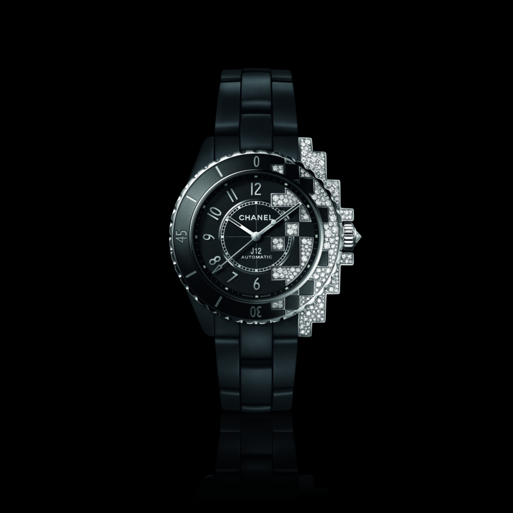 J12 Hyper Cybernetic in white gold, highly resistant ceramic and diamonds (Credit: Chanel)