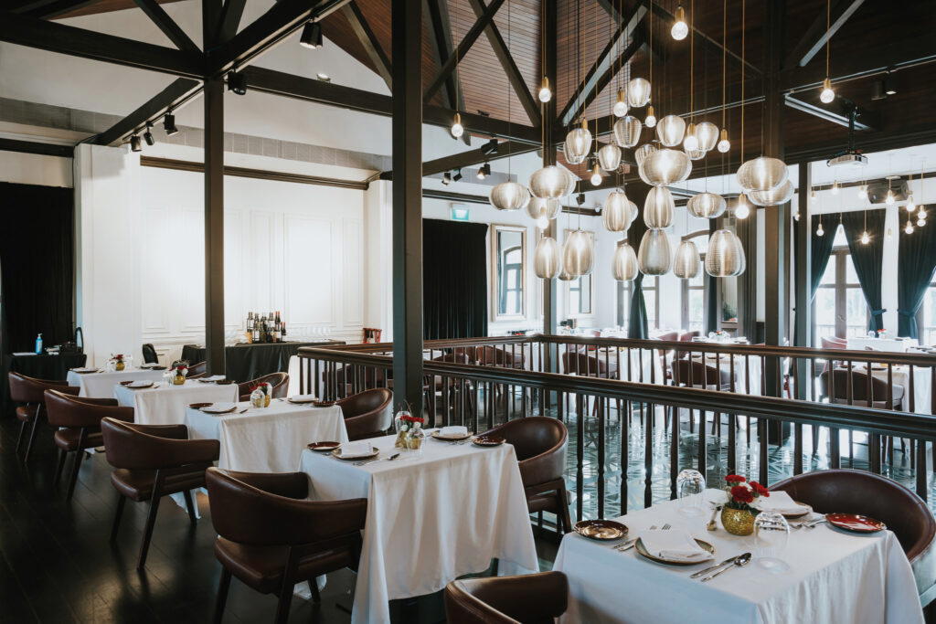 UNA is located on the second floor of The Alkaff Mansion