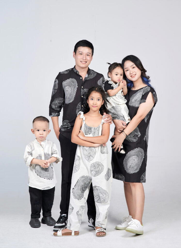 Dress the whole family up in Anaïs An’s chic and modern pieces