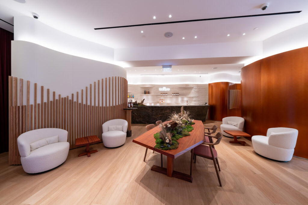 The dining area and bar at The Macallan House