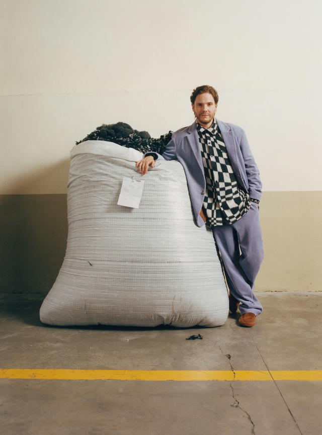 Actor Daniel Bruhl is the face of Zegna x The Elder Statesman campaign