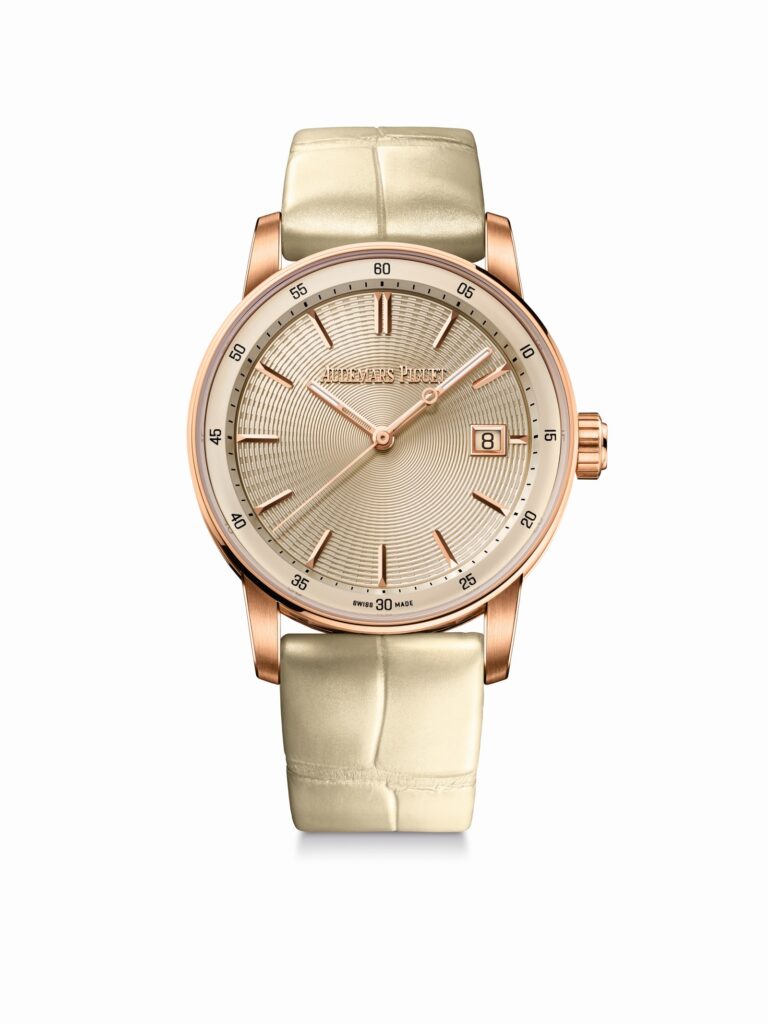 38mm Code 11.59 by Audemars Piguet in pink gold with a shiny ivory dial (Credit: Audemars Piguet)
