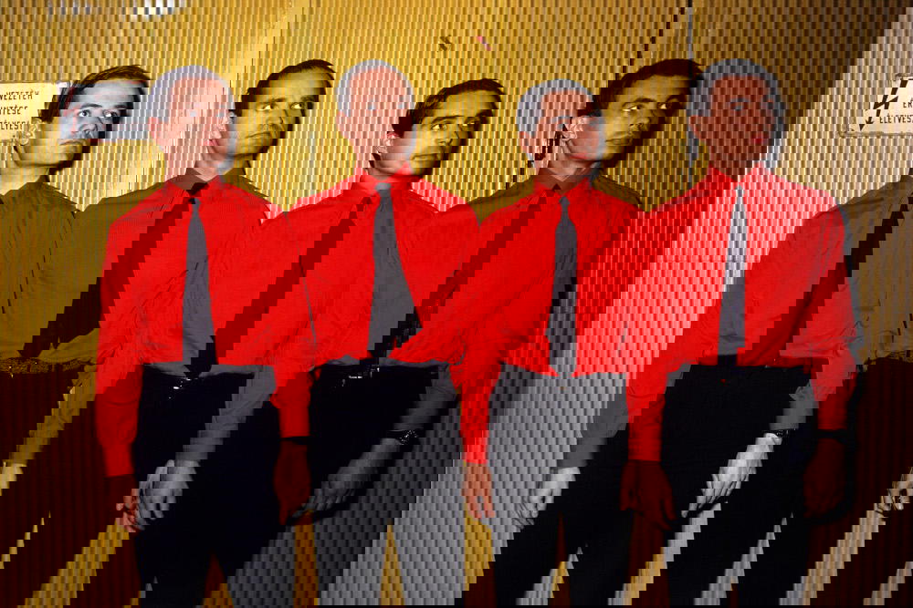 Kraftwerk photographed by Hannes Schmid in 1981 (Credit: Hannes Schmid)