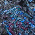 Aerial view of the village of Namche Bazaar, where Tenzing Norgay’s visitor centre is located (Credit: Rolex/Franck Gazzola)