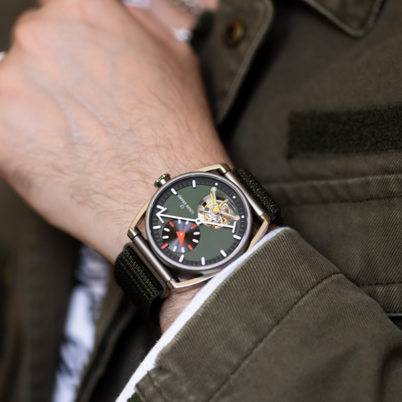 Le Régulateur Tourbillon Louis Erard x Alain Silberstein Khaki (Credit: Louis Erard)