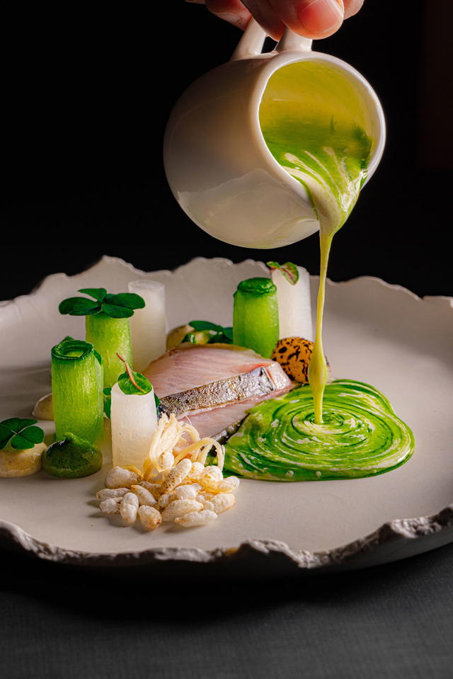 Mackerel, corn, and fermented fish