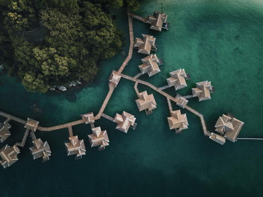 Bird’s eye view of the Spa Villas
