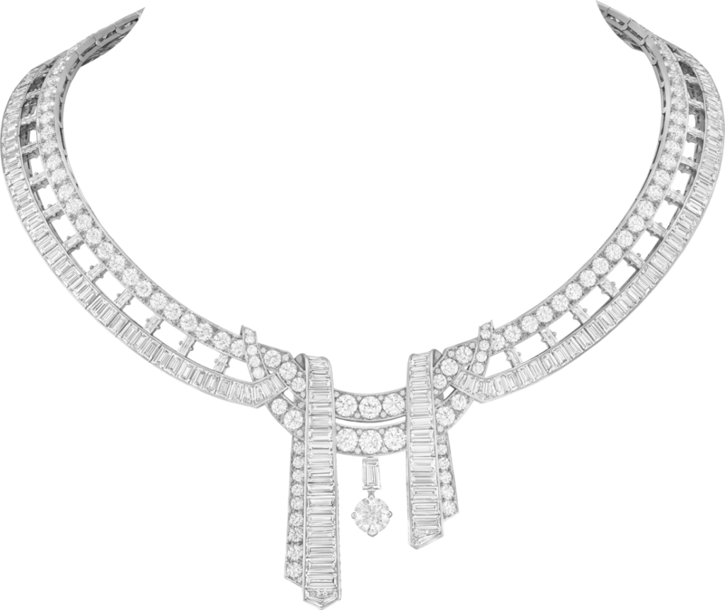 A transformable design, the Josiah necklace can also be worn without the two sapphires (Credit: Van Cleef & Arpels)