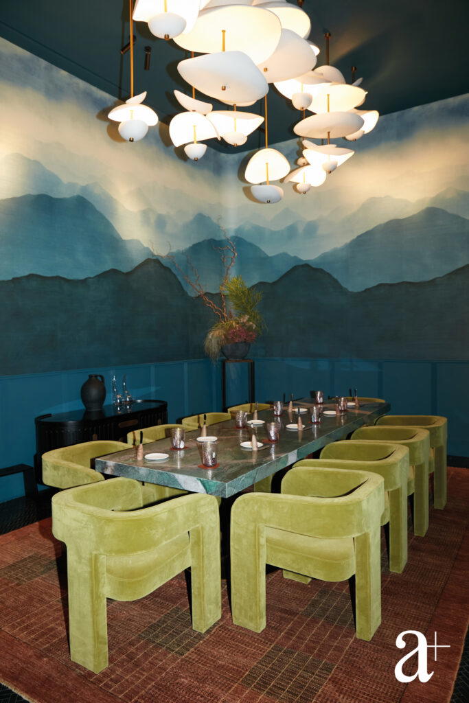 Inside the private dining room