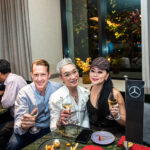 Matthew Ong flanked by Lars and Serene Sorensen