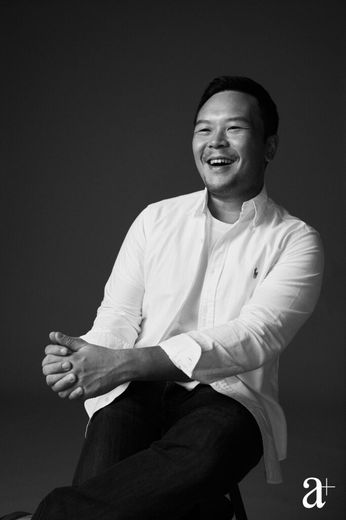 Edward Tirtanata black and white portrait, shot for a+