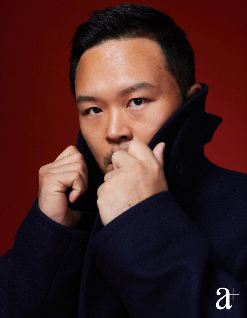 Edward Tirtanata in a coat, shot for a+