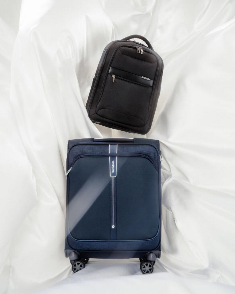 Popspinner luggage and Vectura backpack