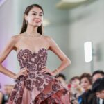 Model wearing a Caroline's Couture gown (Credit: Chopard)