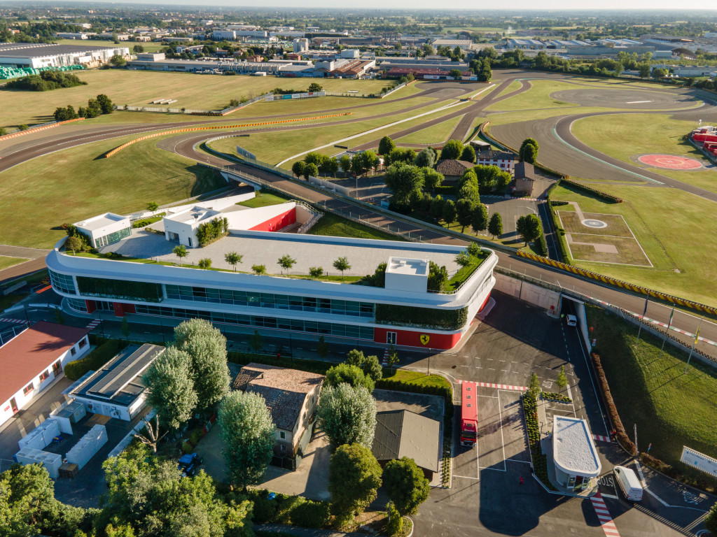 A bird's-eye view of the Fiorano Circuit