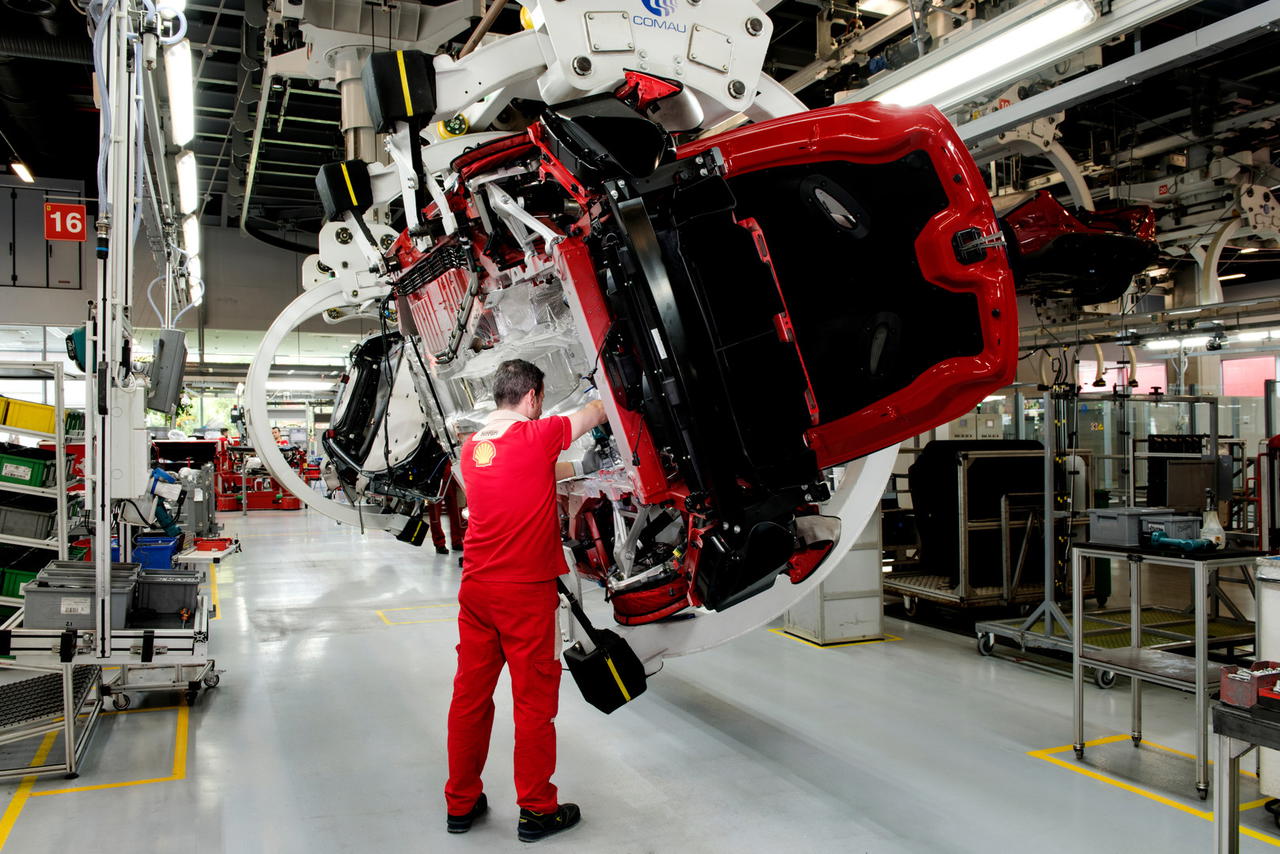 Inside the Ferrari E-Lab plant in Maranello